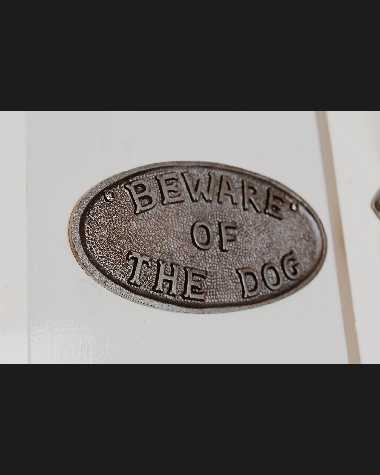 'Beware of the Dog' Plaque