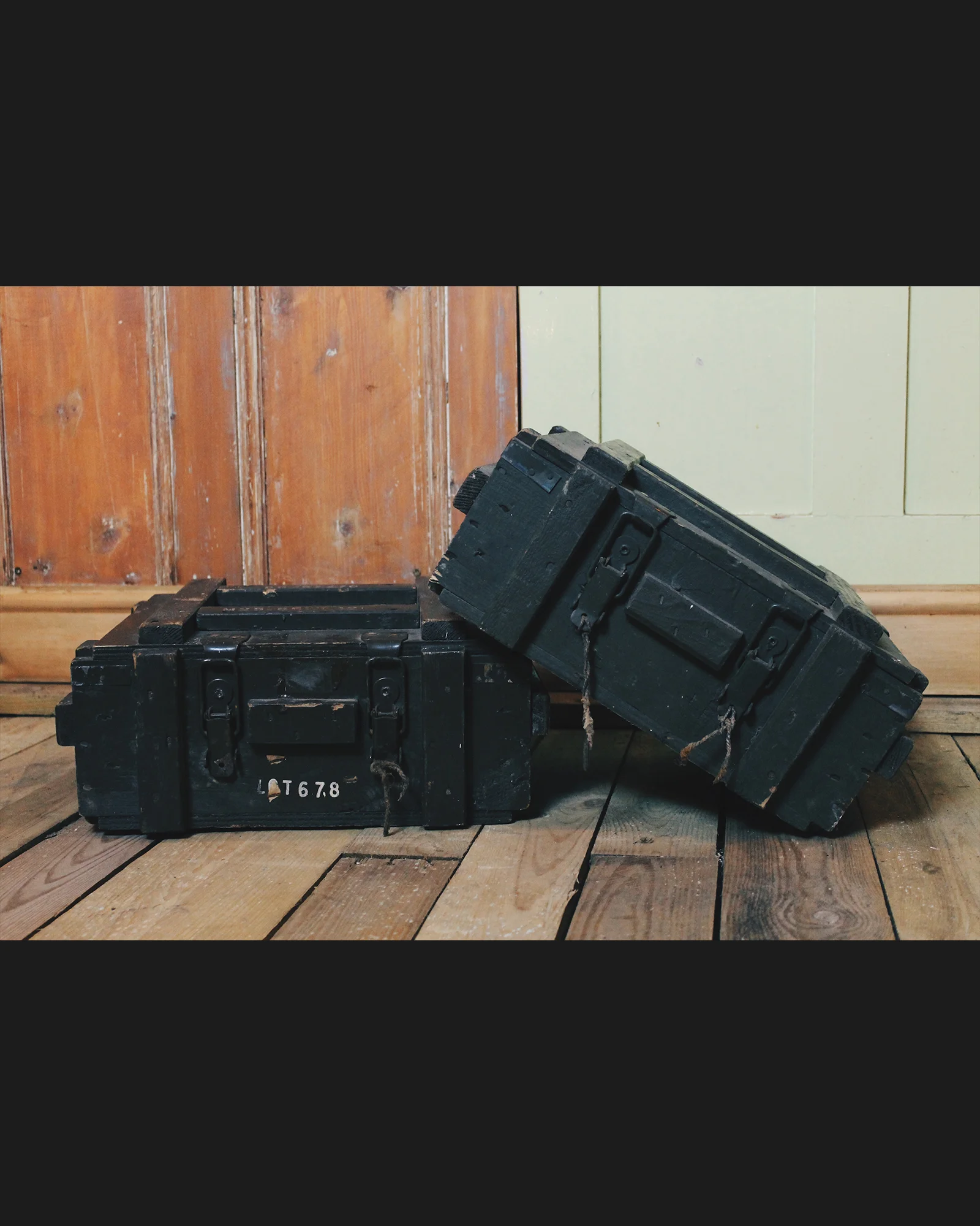 Pair of Dutch Ammunition Crates