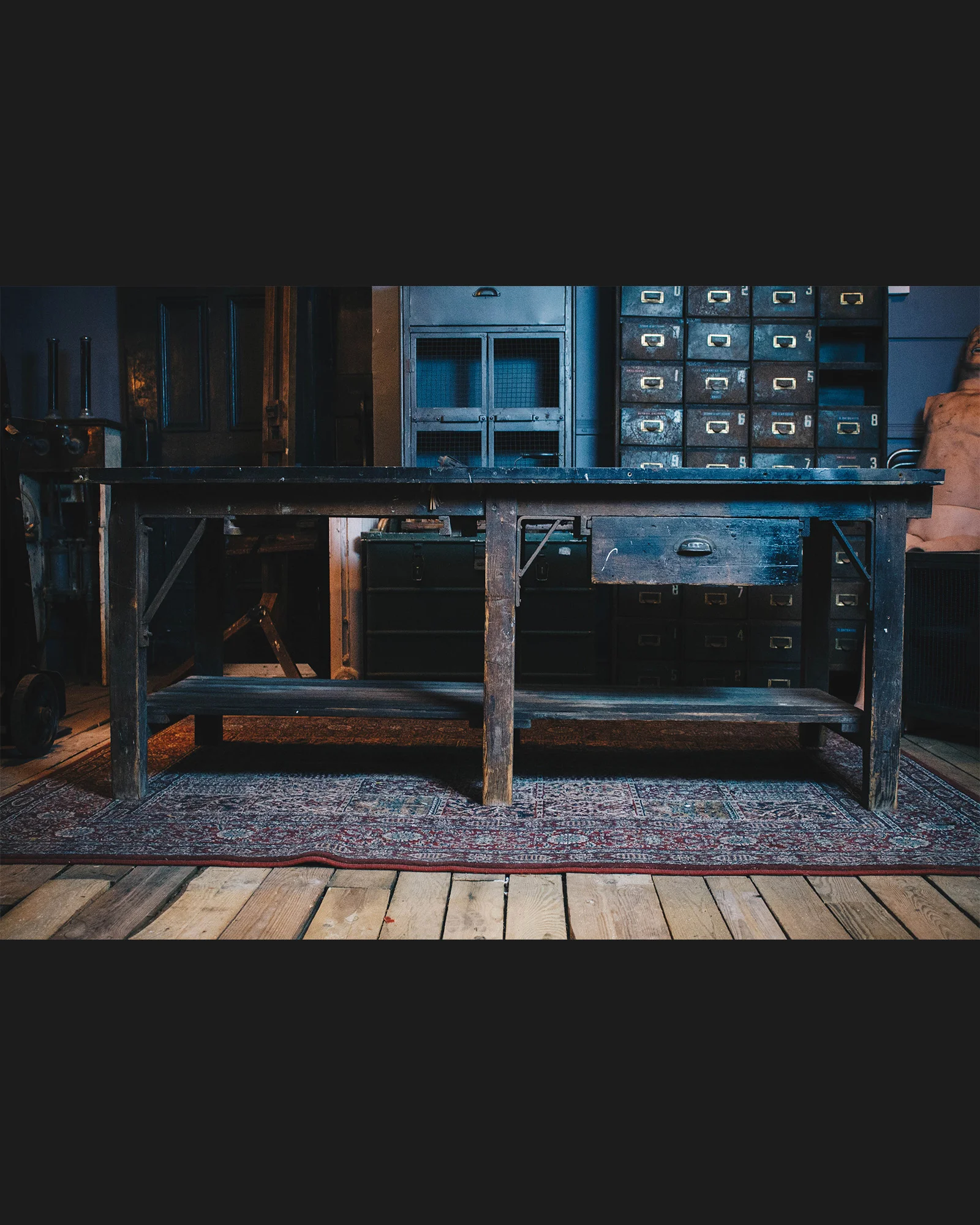 Vintage Workbench with Drawer