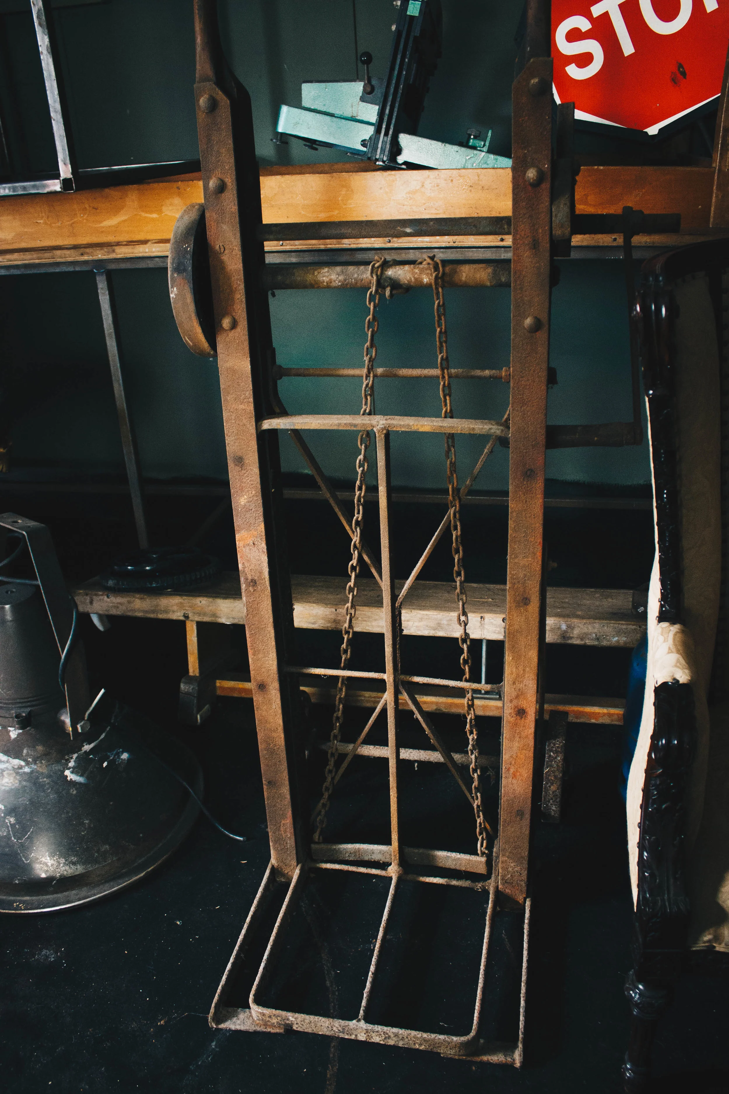 Vintage Winch Ratchet Sack Trolley