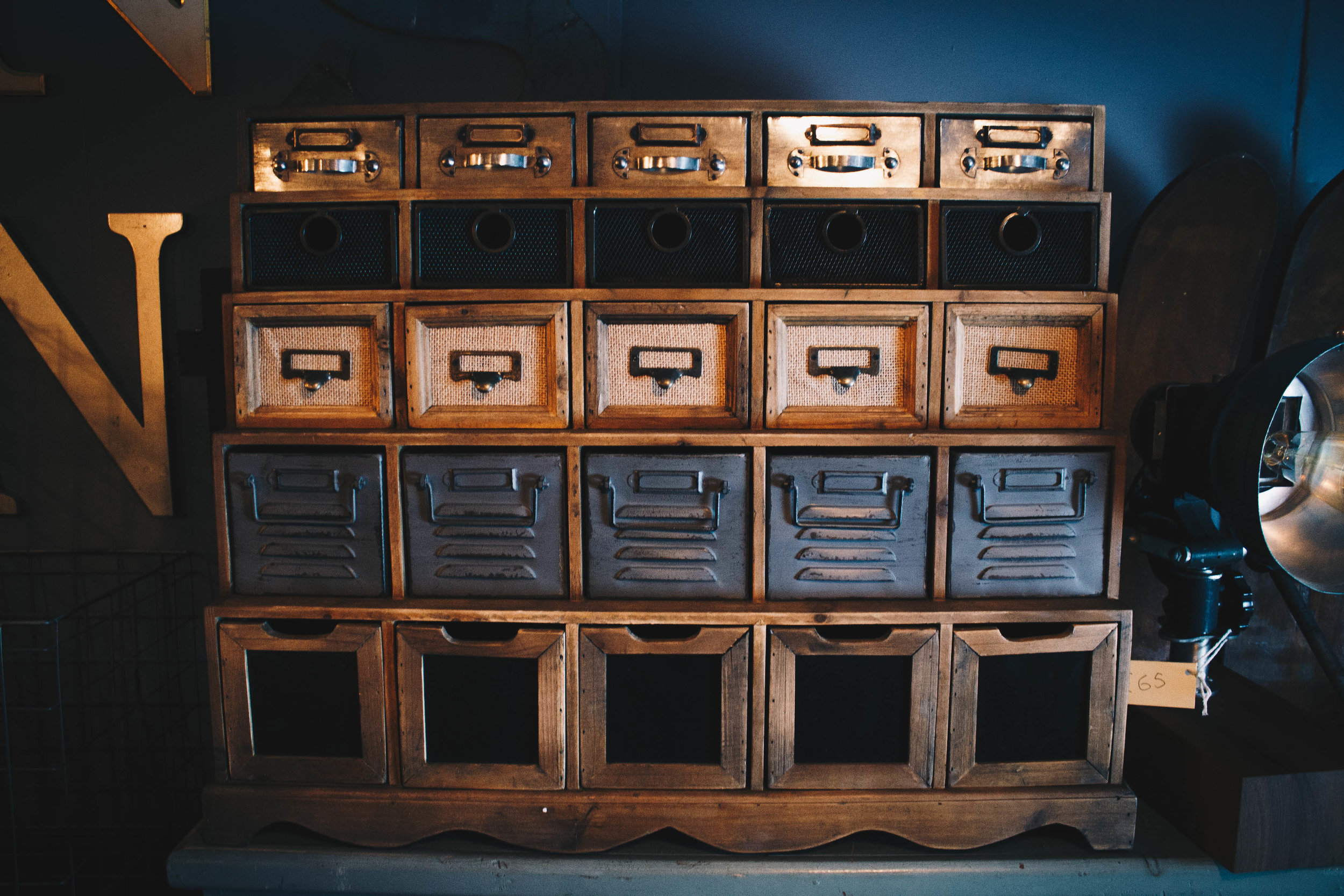Mulitple Drawer Storage Unit Made with Reclaimed Wood