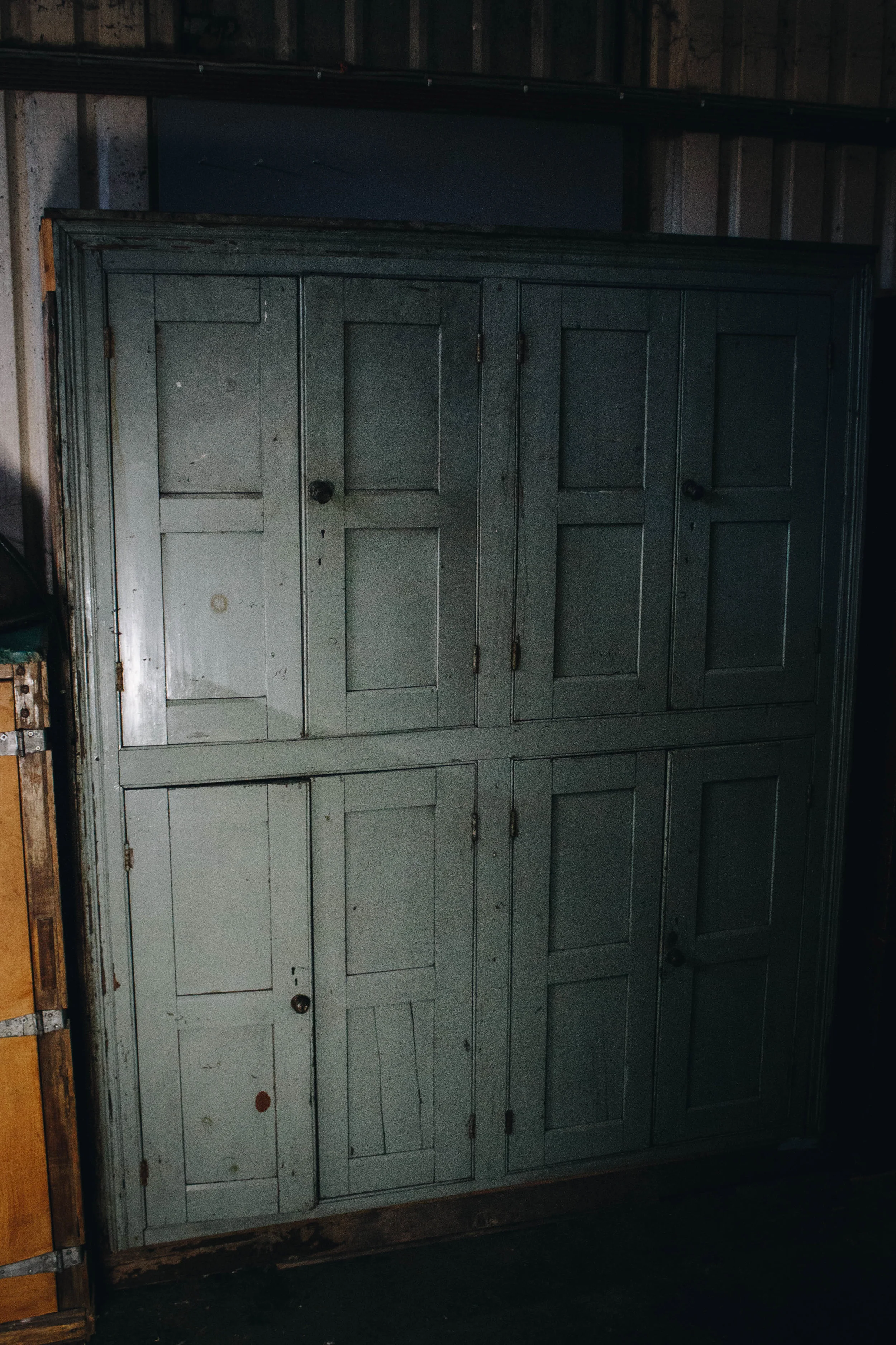 Large Georgian Painted Pine Cupboard (8ft Tall)