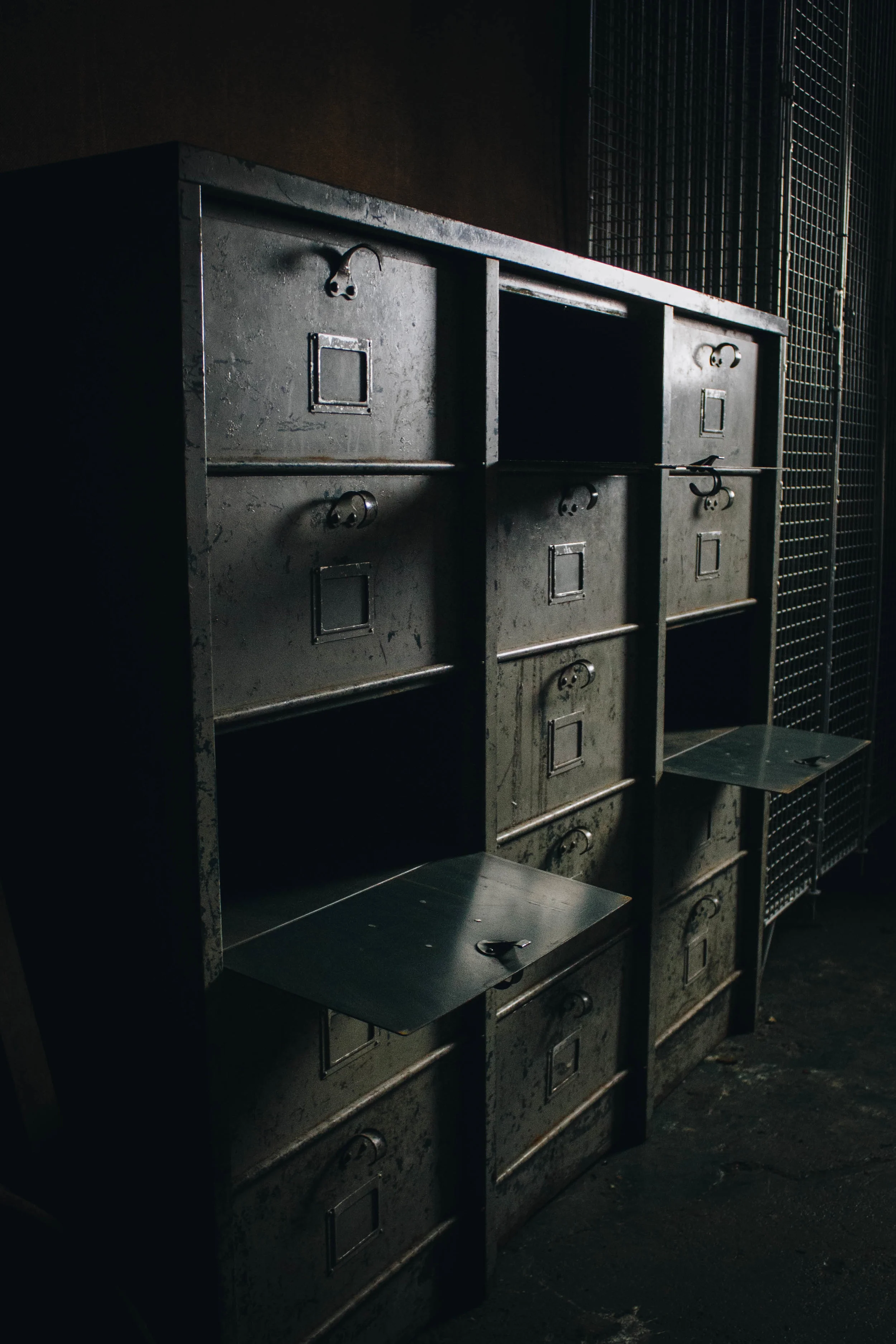 French Postal Cabinet with Drop Down Fronts