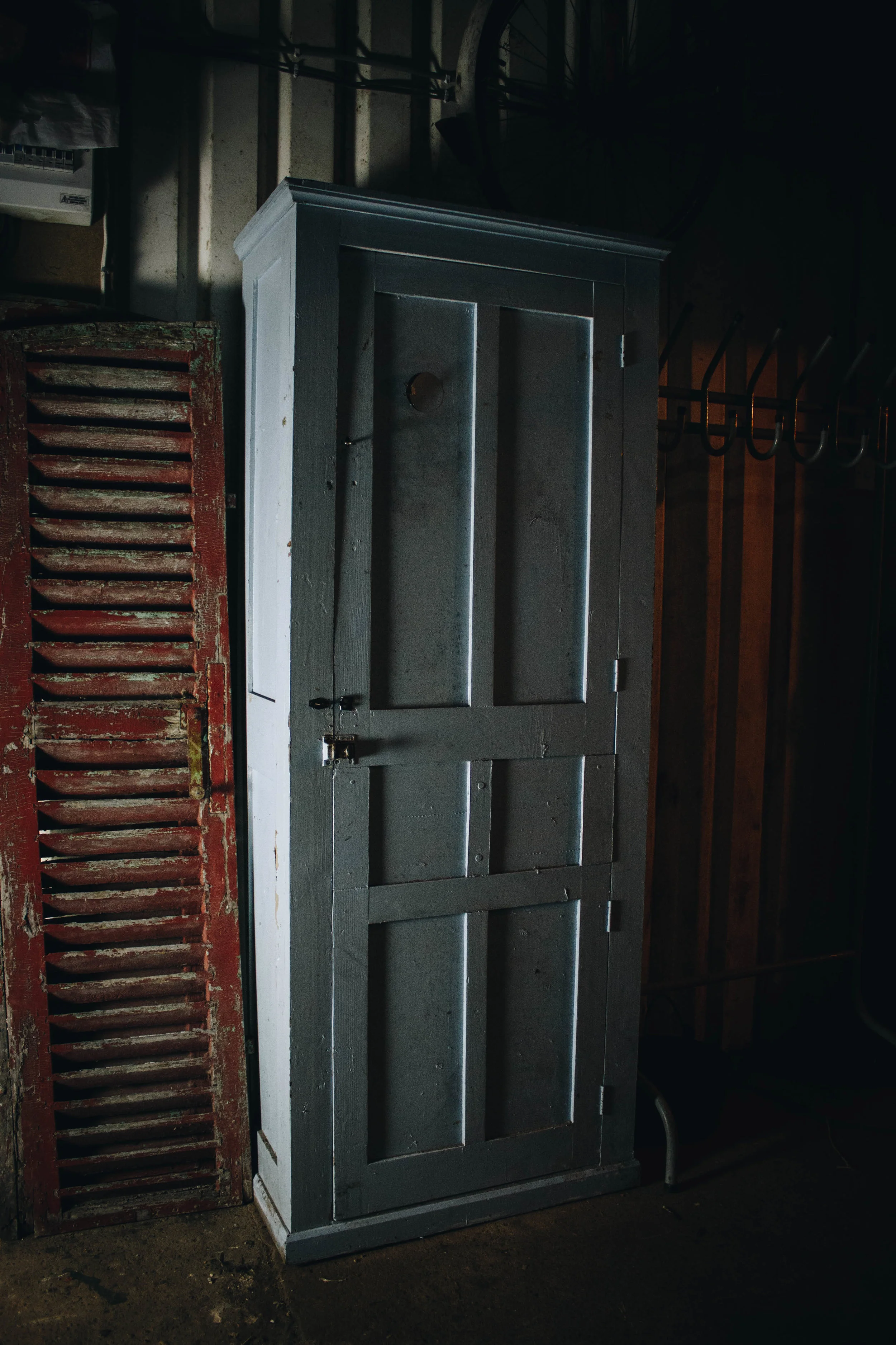 Tall Victorian Painted Cupboard