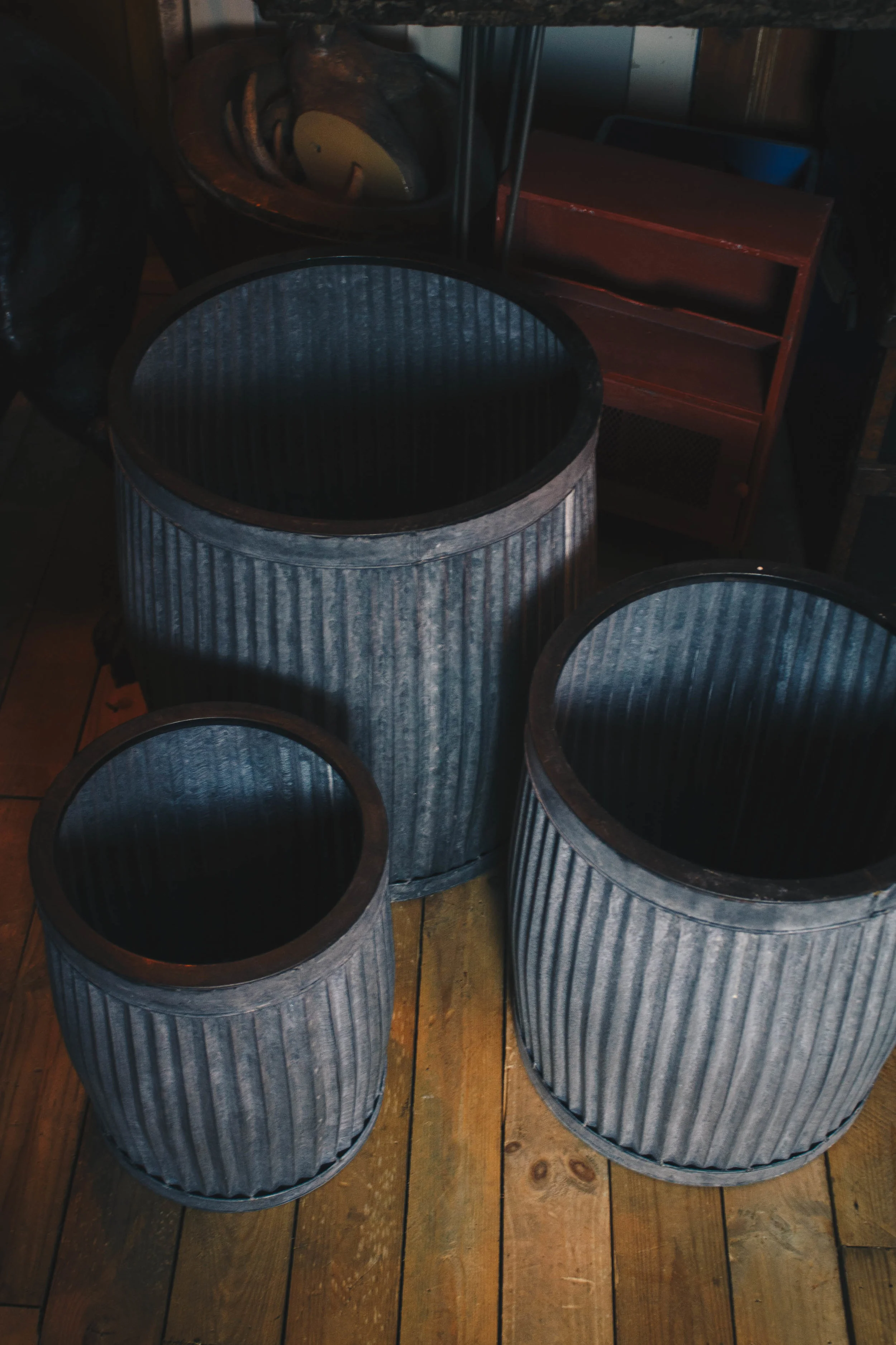 Set of Three Lightweight Reprodution Dolly Tubs (Planters)