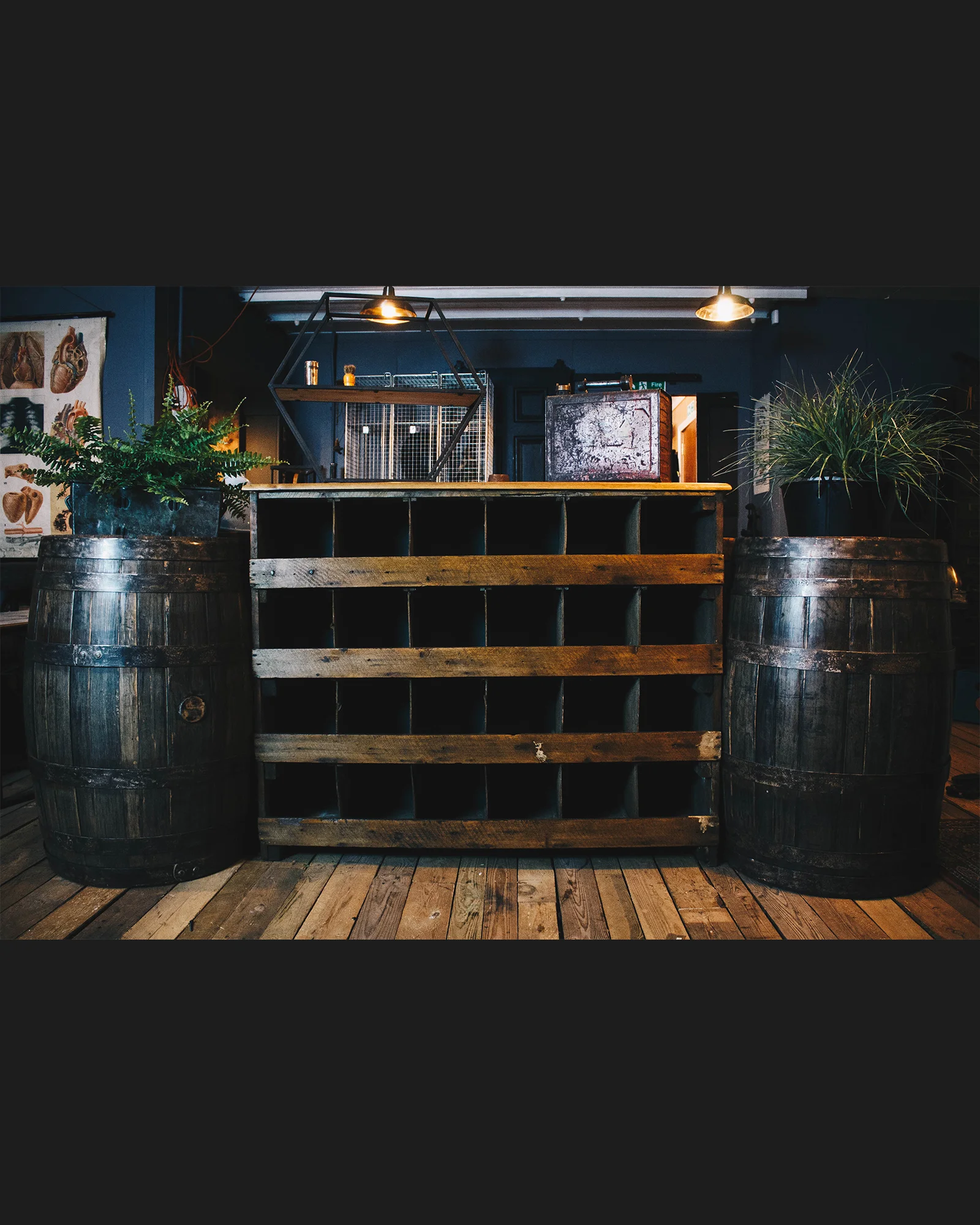 Vintage Wooden Pigeon Hole Unit