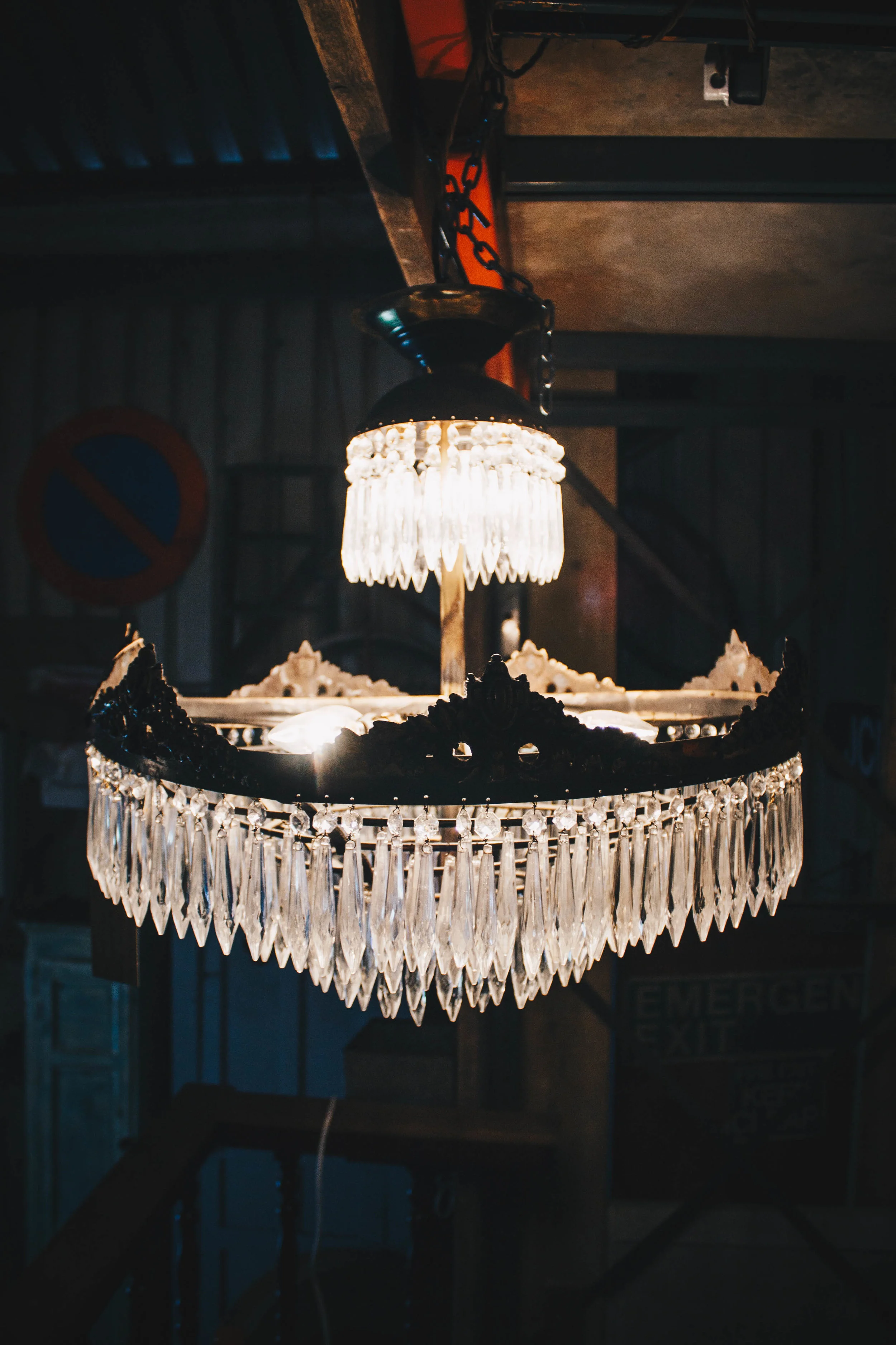 Beautiful Original Art Deco 1920's 6 Tier "Waterfall" Chandelier 