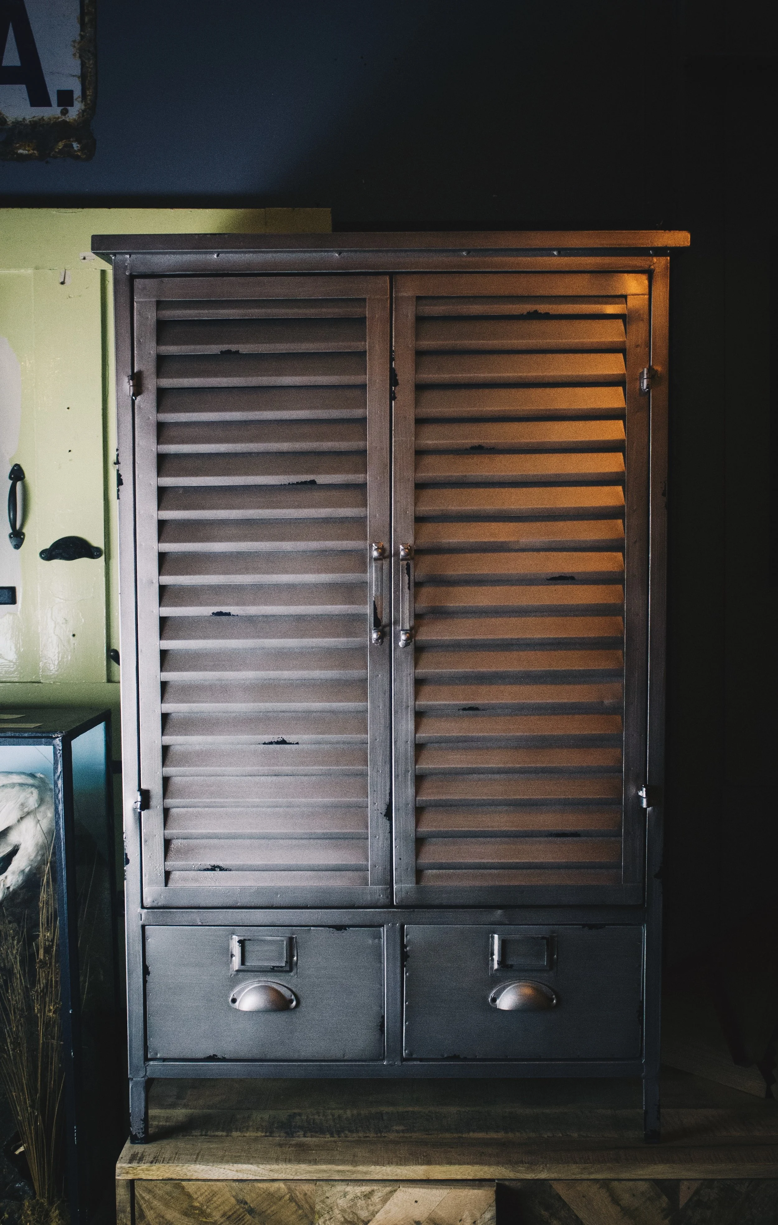 Industrial Brushed Steel Effect Cpboard