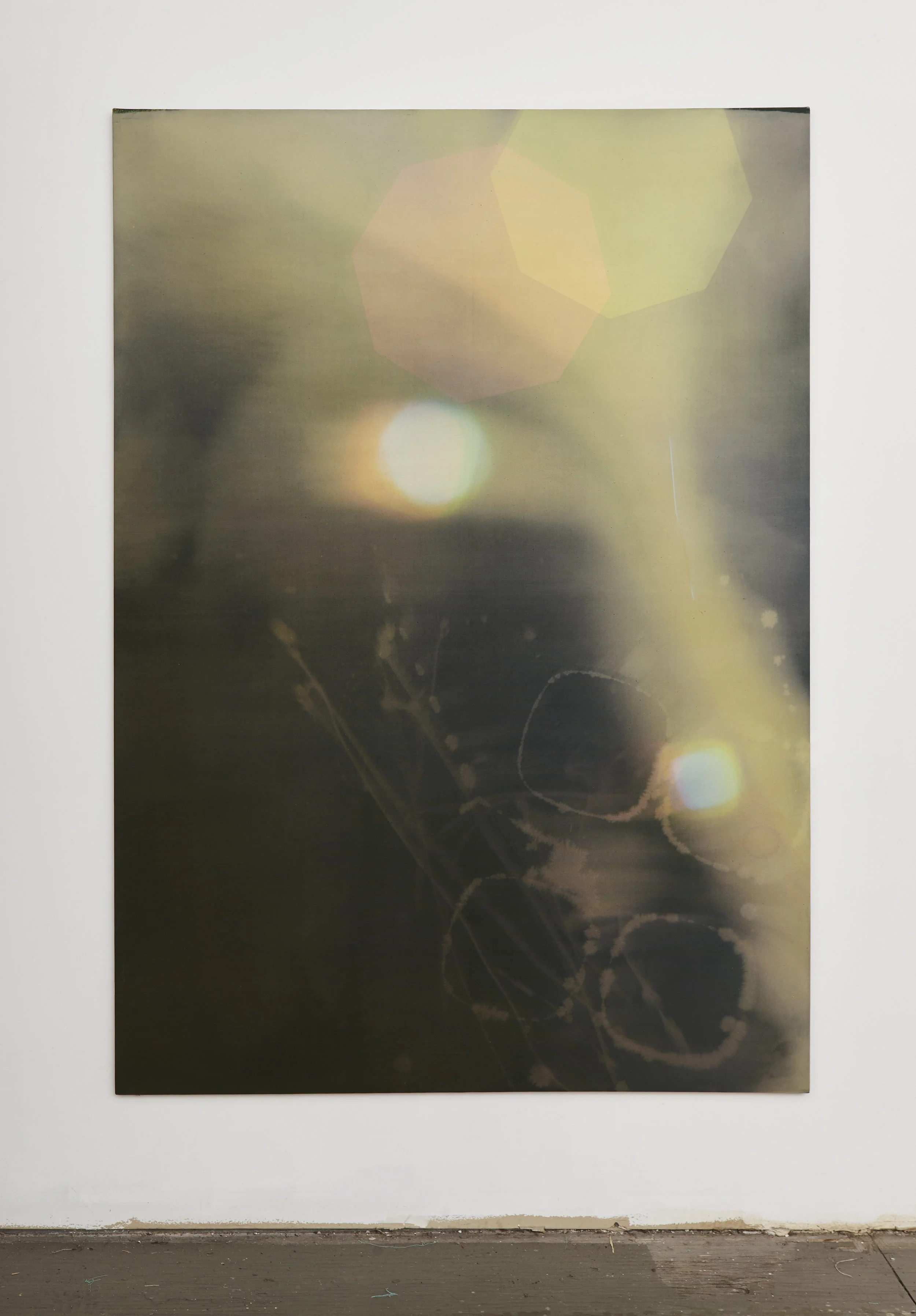 James Miller. CleEl. 2016. Bleach and Acrylic on Canvas. 68 x 48 inches