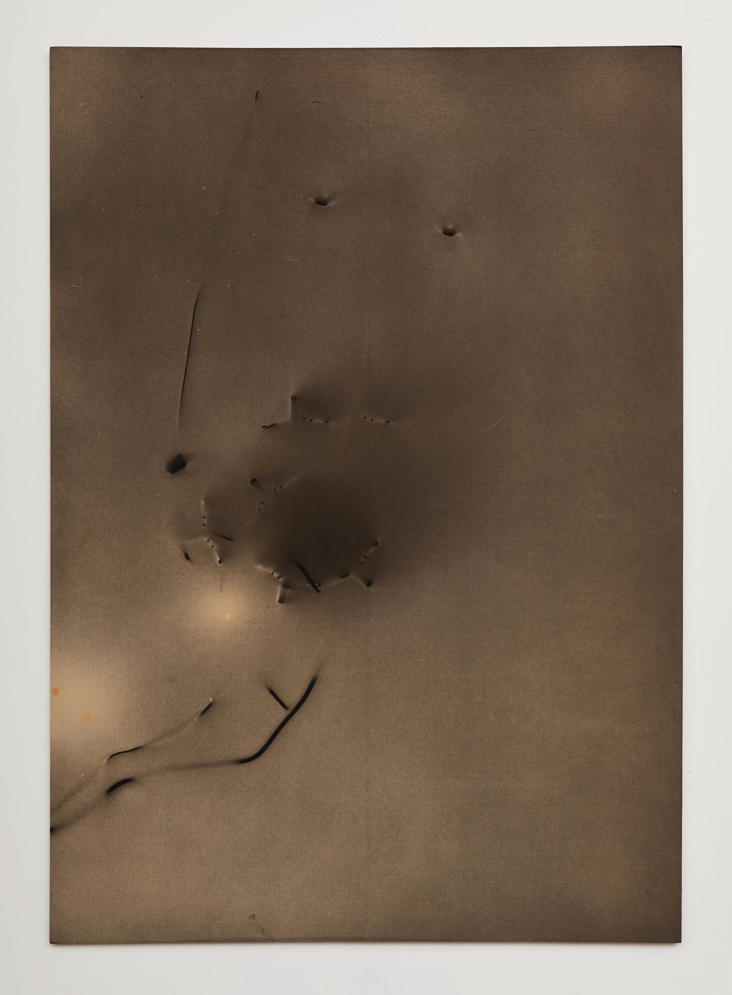 James Miller. Moro. 2016. Bleach and Acrylic on Canvas. 68 x 48 inches