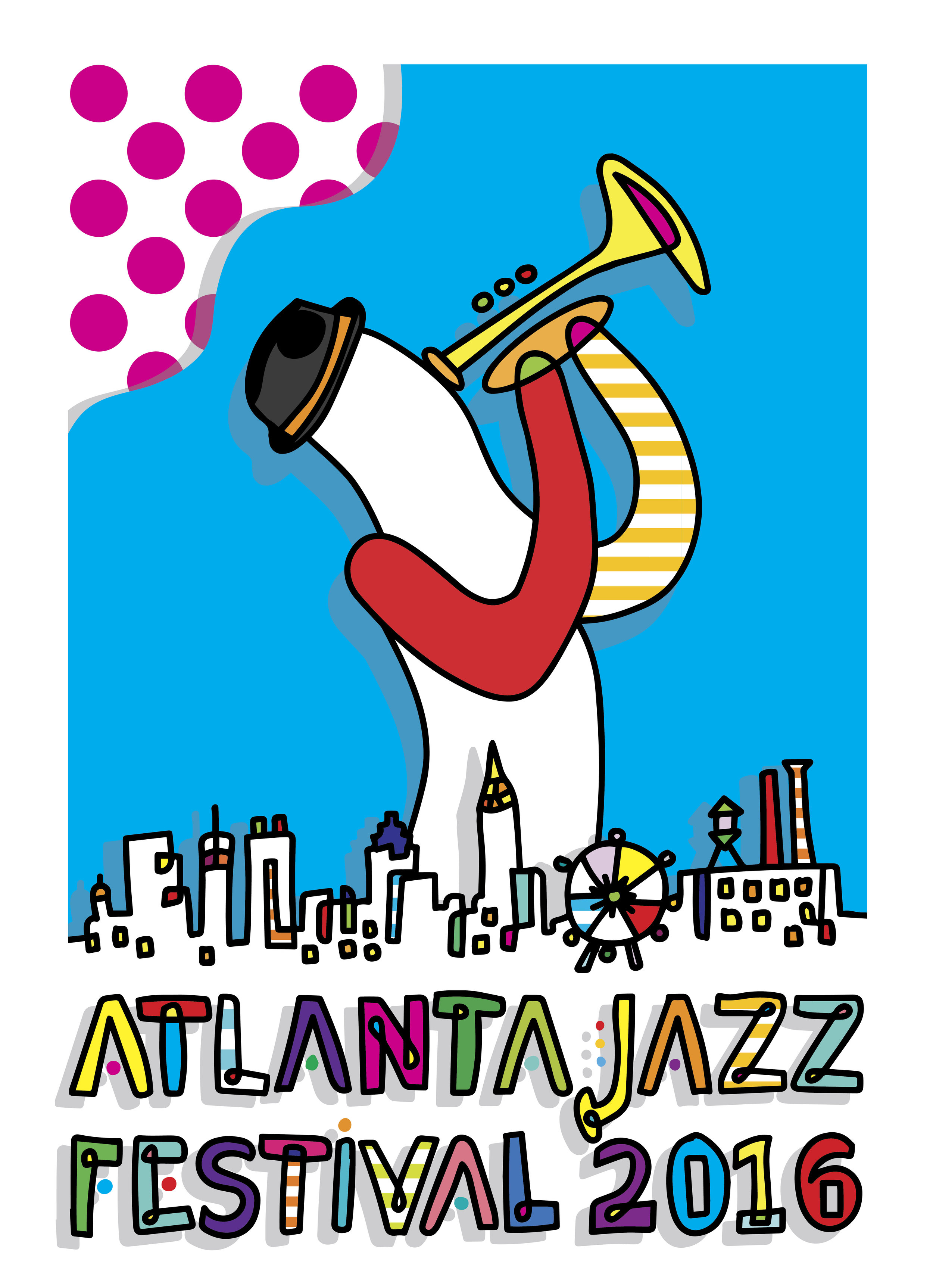 Atlanta Jazz Festival Poster for City of Atlanta Office of Cultural Affairs , 2016