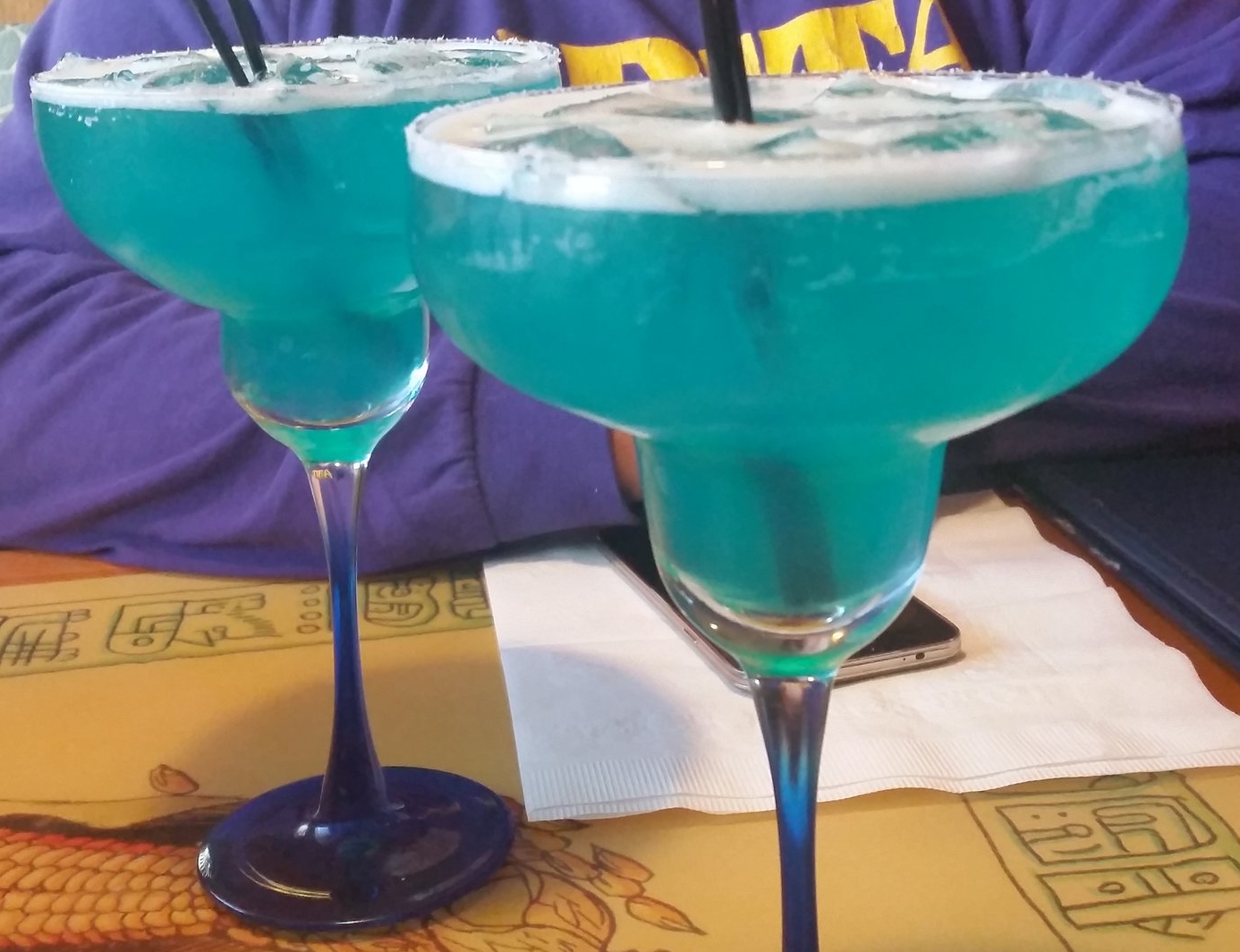 Blue Curacao margaritas