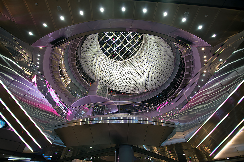 The totally sick Fulton Center that has its own oculus (as does the other more touristy, more famous Calatrava-designed transportation hub that's named the Oculus located nearby at the World Trade Center). I was really stoked with how well this photo turned out!