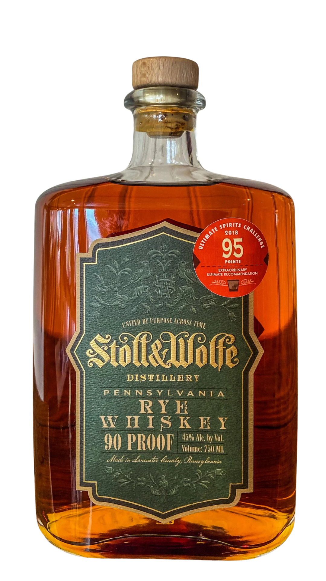 Stoll and Wolfe Pennsylvania Rye Whiskey bottle