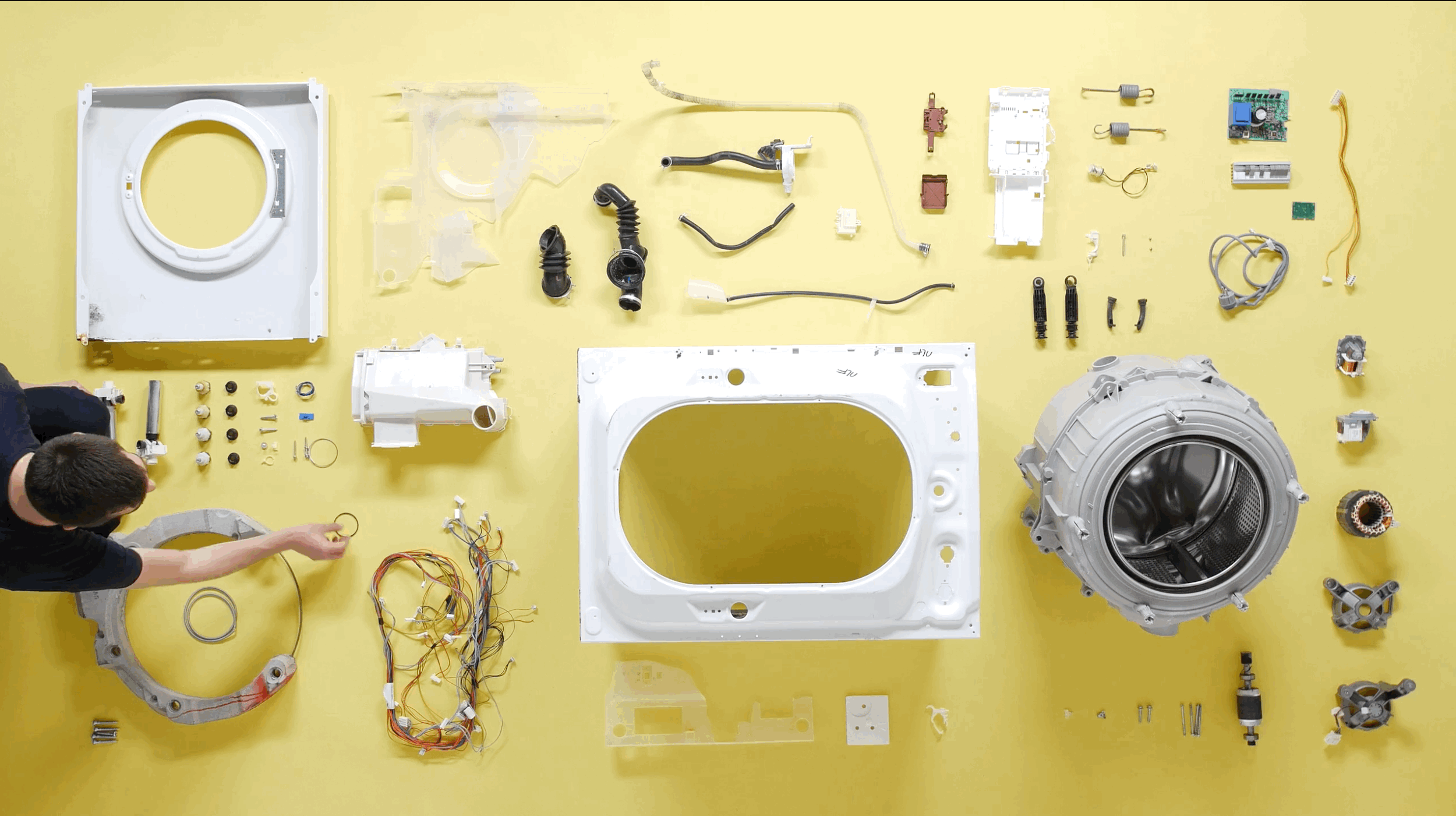 Disassembled washing machine (full Vimeo here )