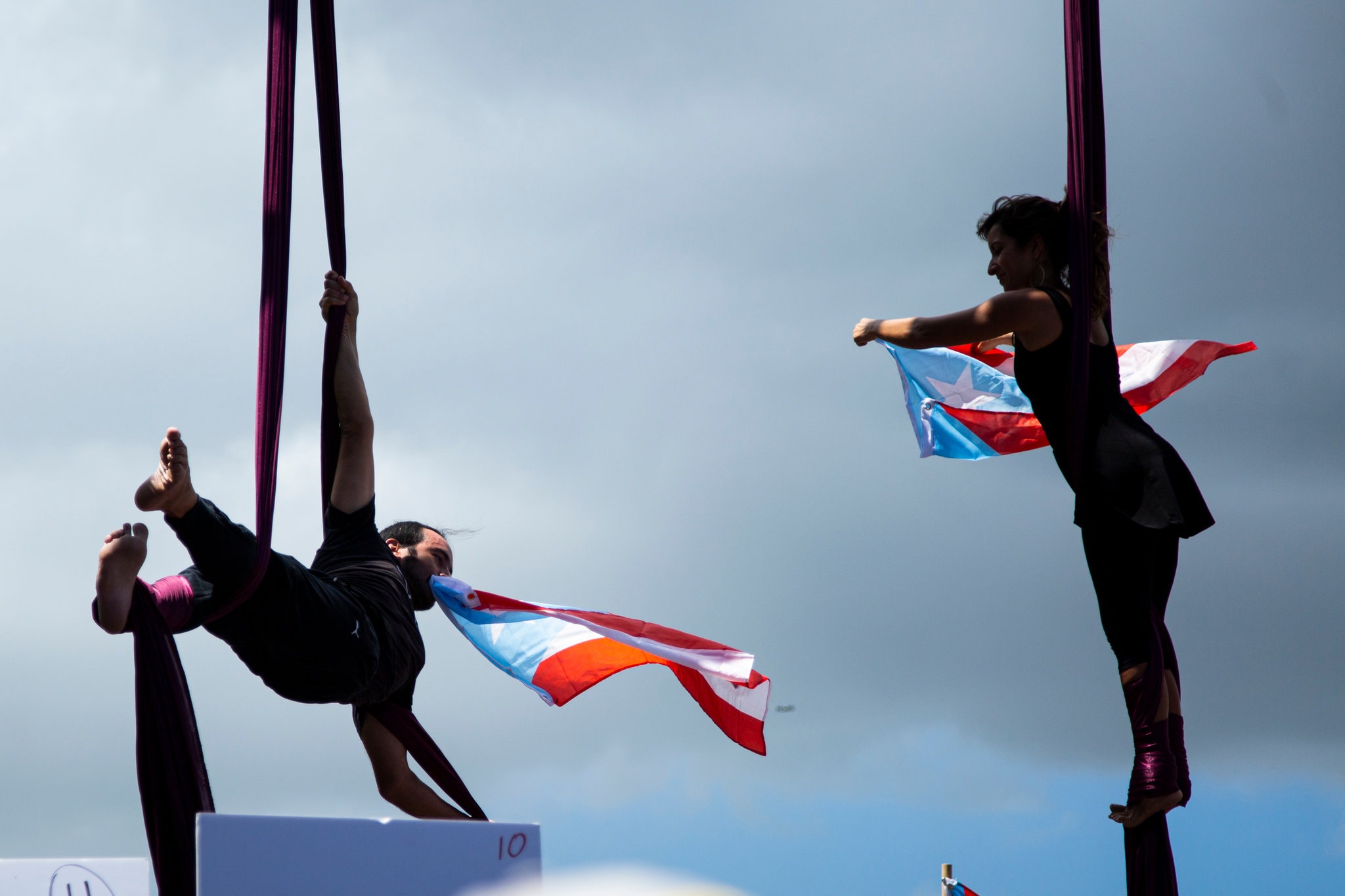 They performed acrobatics