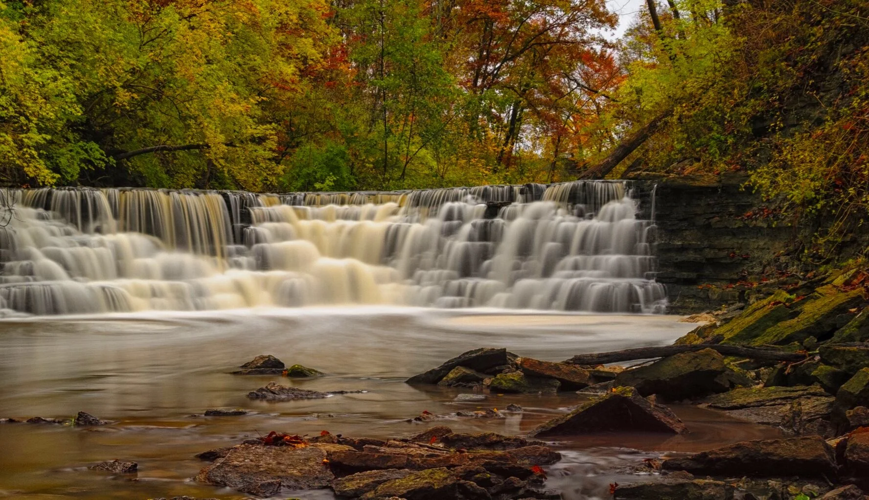 Water Falls at Sharon Woods in Cincinnati, Ohio