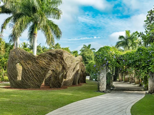Naples Botanical Garden — Stickwork Sea Change installation