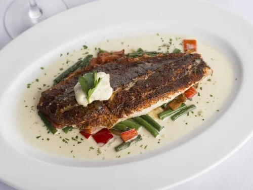 Ocean Prime Naples — blackened snapper