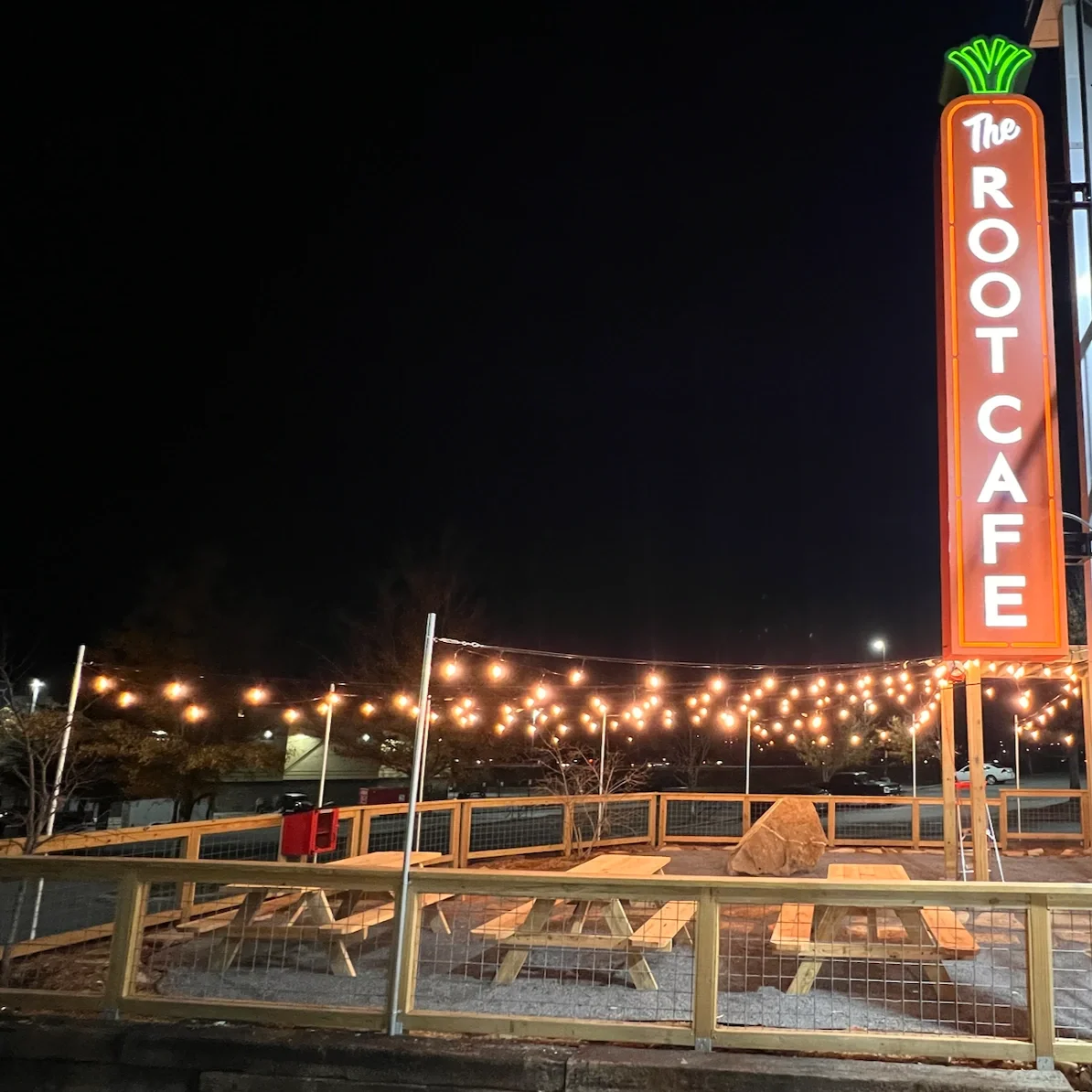The Root Cafe Little Rock Arkansas outdoor patio farm to table dining