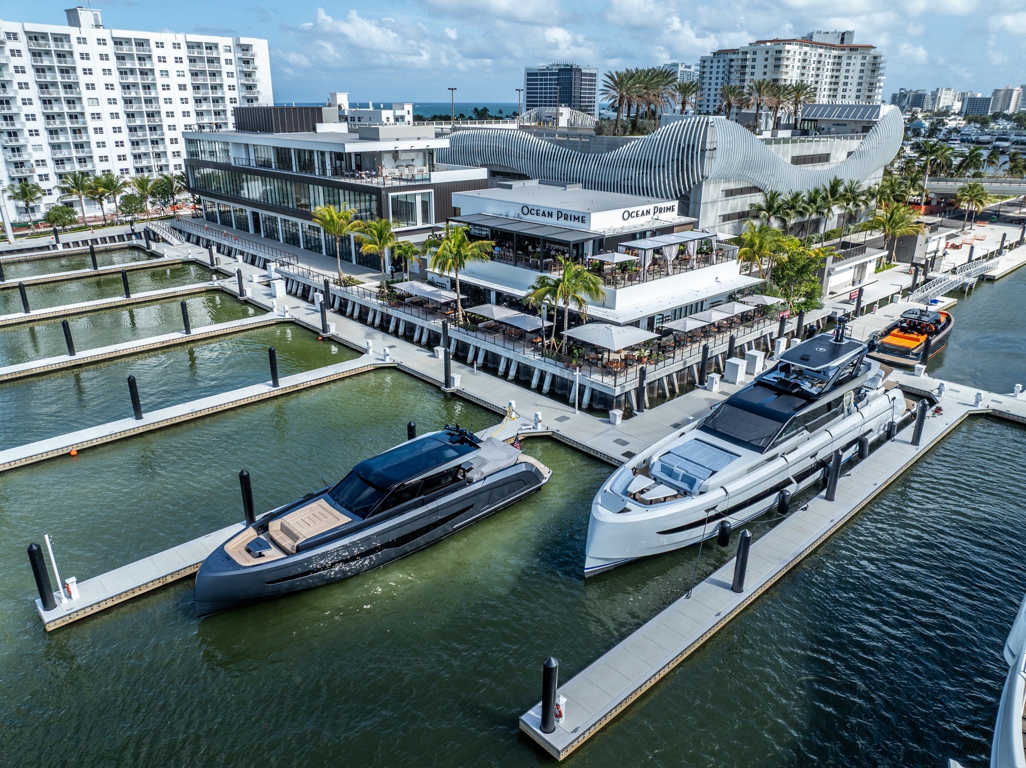 Ocean Prime Fort Lauderdale exterior on the Intracoastal at Las Olas Marina
