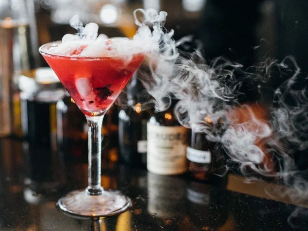 Ocean Prime Naples — Berries & Bubbles signature cocktail