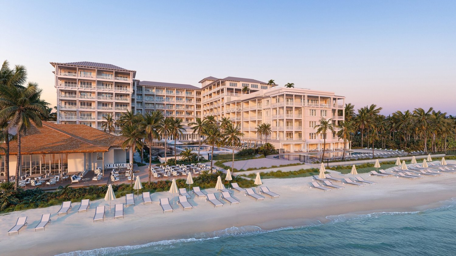 Naples Beach Club Four Seasons luxury resort overlooking the Gulf of Mexico