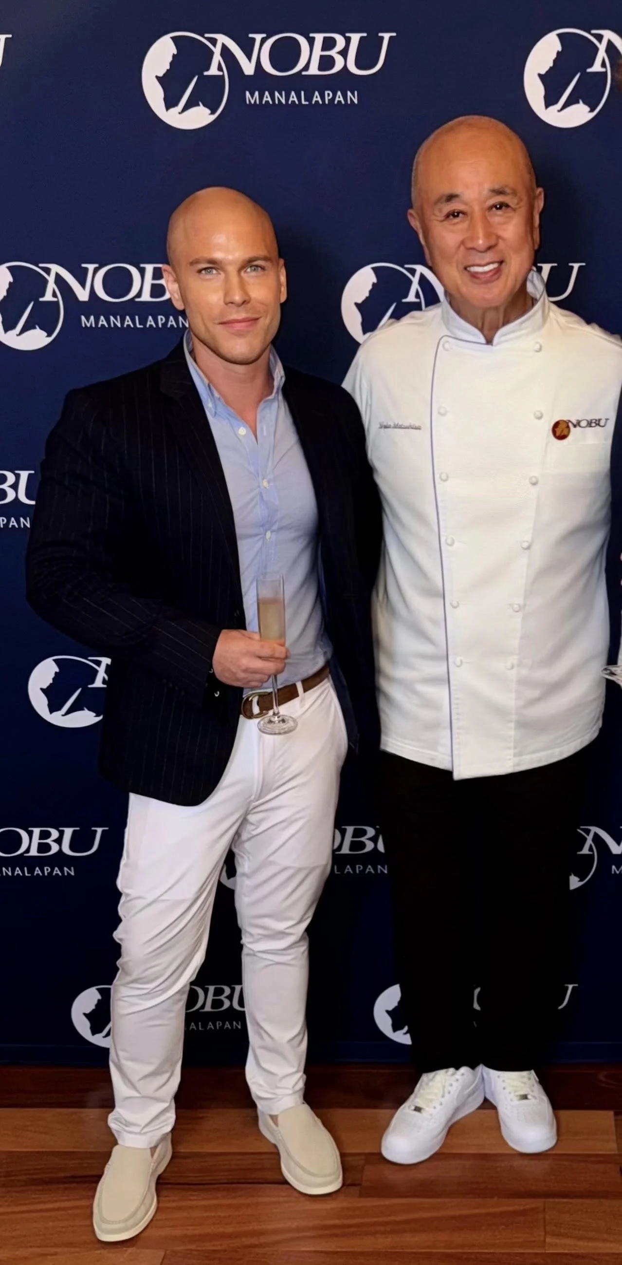 Adrian Bryce, Editorial Director of 5 Reasons to Visit®, with Celebrity Chef Nobu Matsuhisa