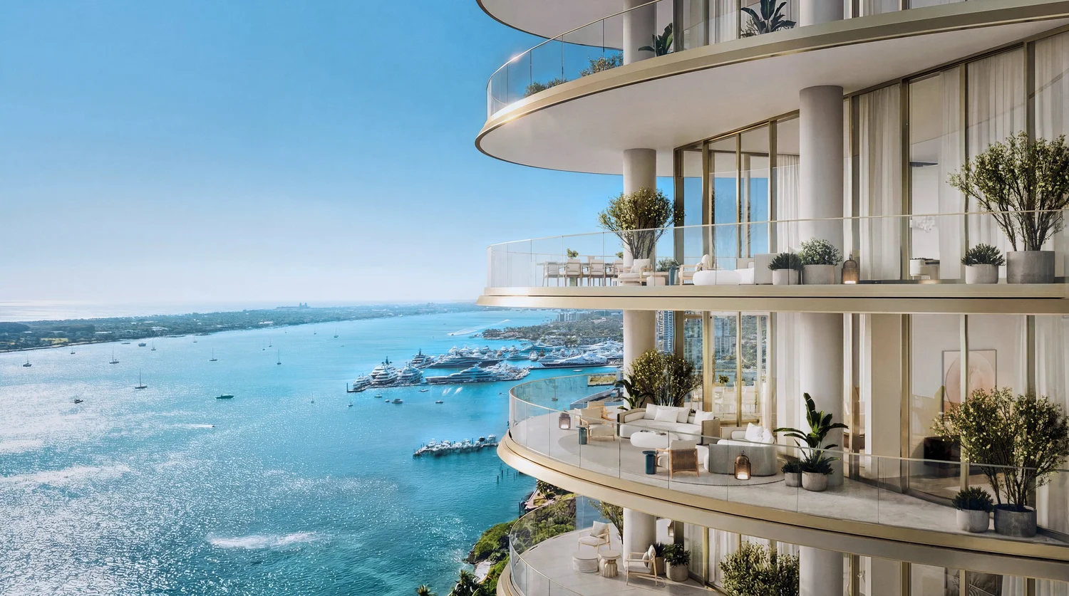 Mandarin Oriental Residences West Palm Beach — Intracoastal waterfront tower rendering