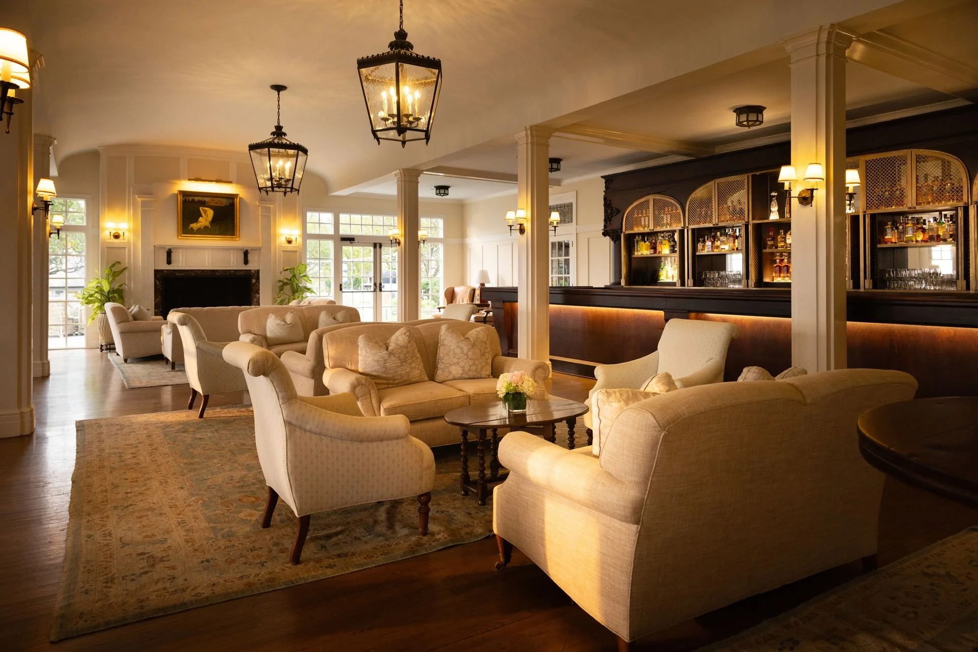 The South Lounge bar and seating at Chatham Bars Inn
