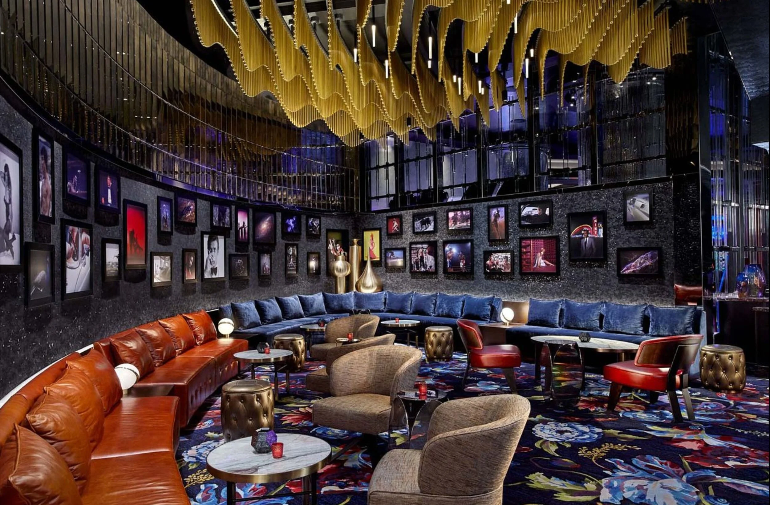 trendiest fanciest vegas hotel lobby bars