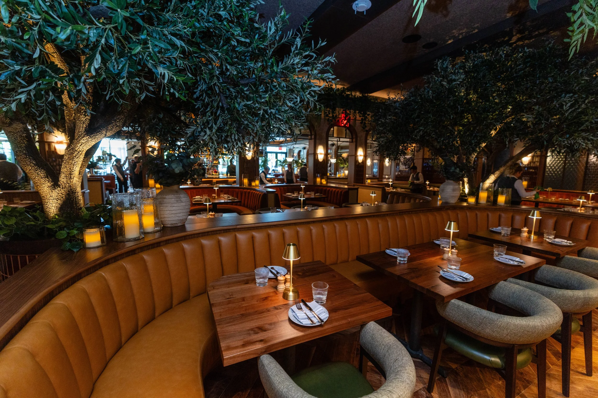 Interior dining room at Del Mar West Palm Beach in the Nora District