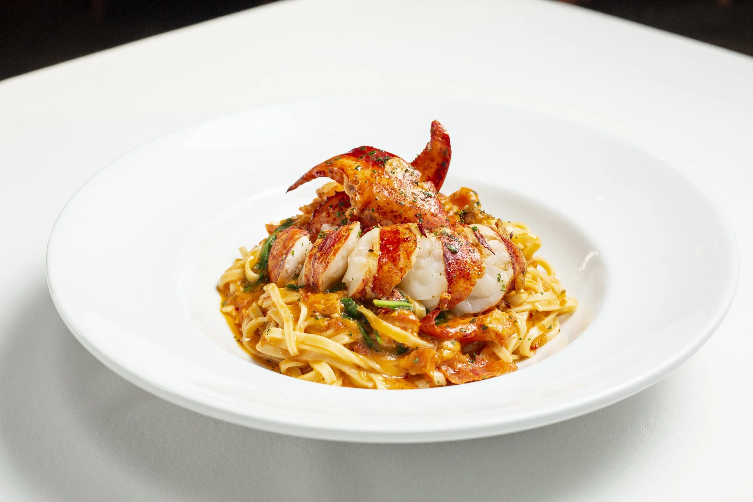 Lobster linguine at Ocean Prime Fort Lauderdale