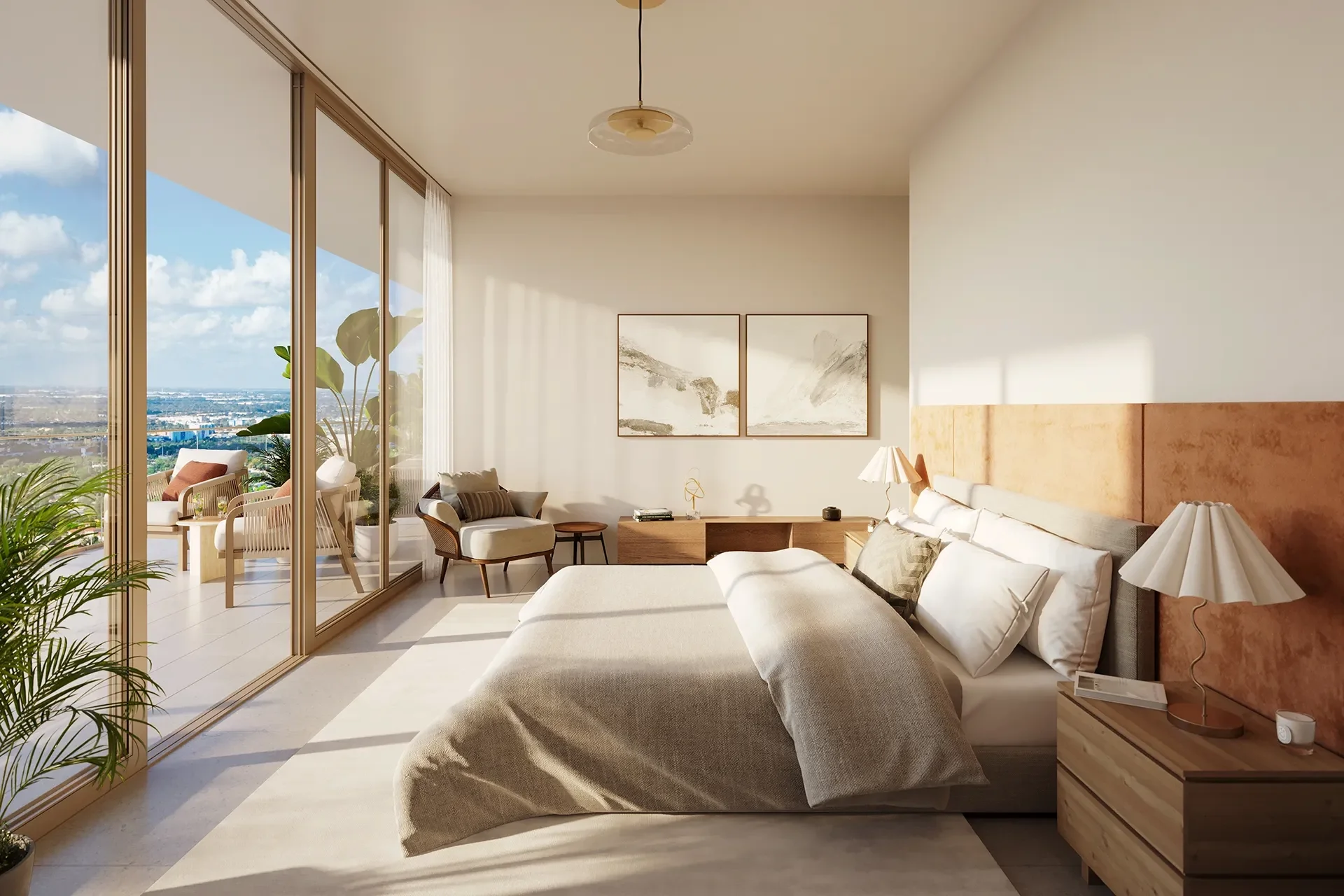 Jean-Georges Miami Tropic Residences — primary bedroom by Yabu Pushelberg