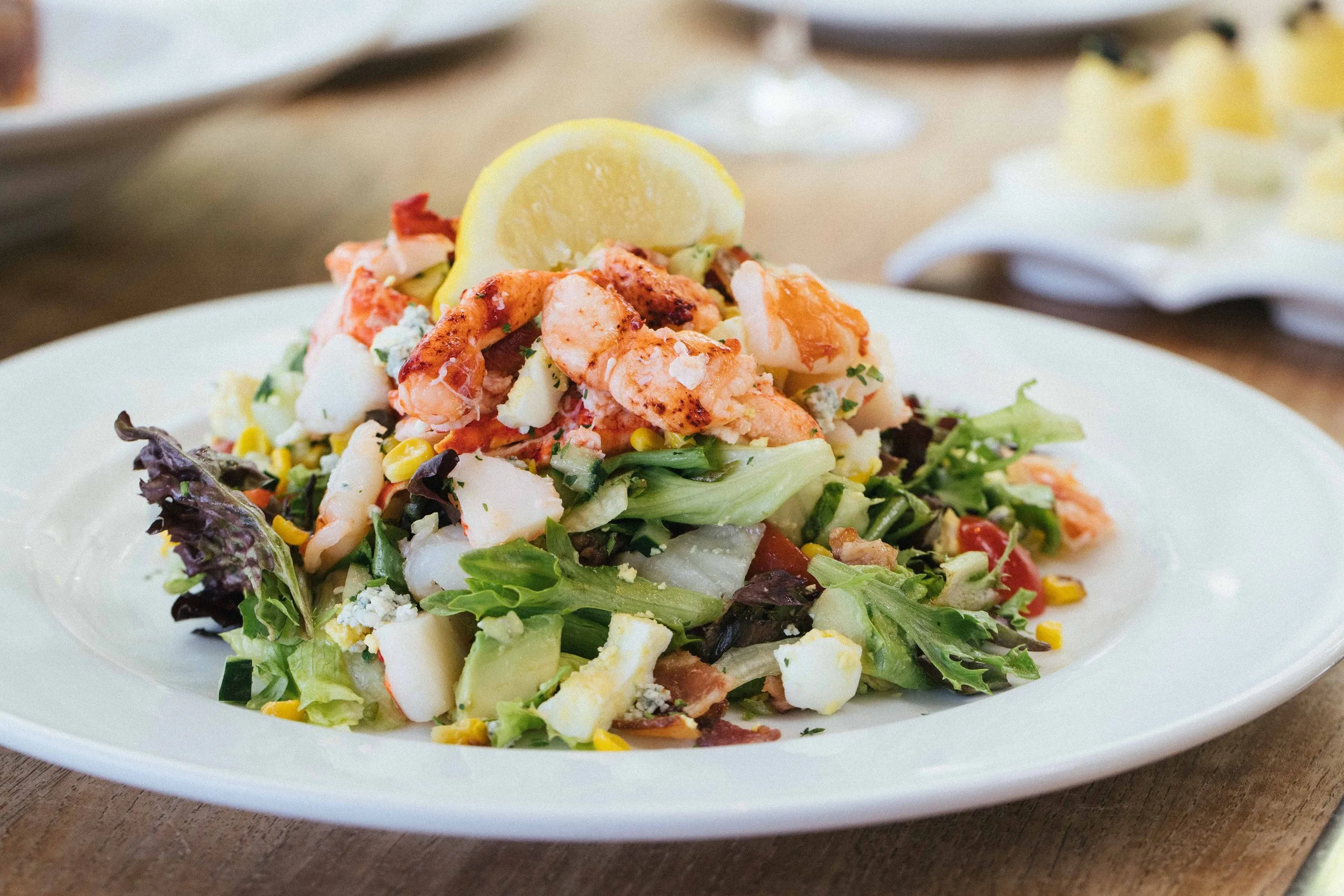 Shellfish Cobb salad at Ocean Prime Fort Lauderdale