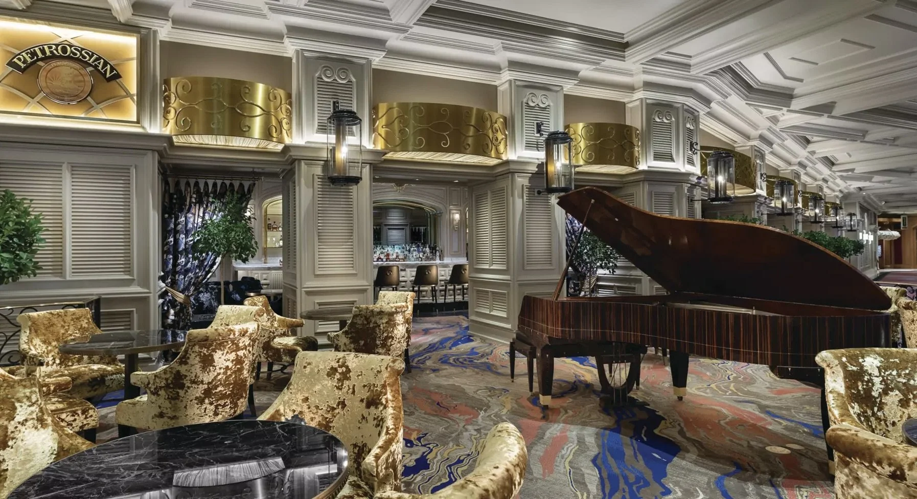 trendiest fanciest vegas hotel lobby bars