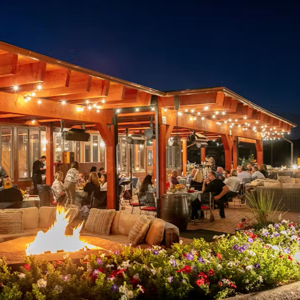 The Fort Restaurant Morrison Colorado outdoor patio red rock foothills