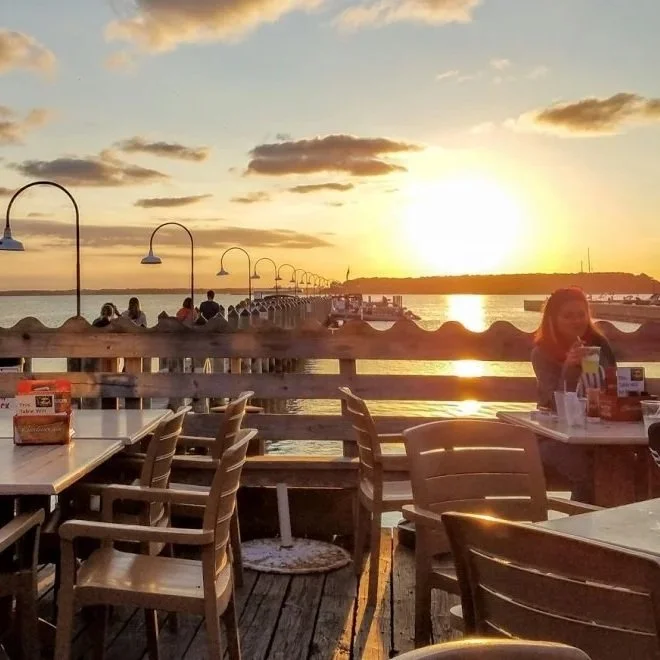 Rusty Rudder Dewey Beach Delaware dockside outdoor dining bay views