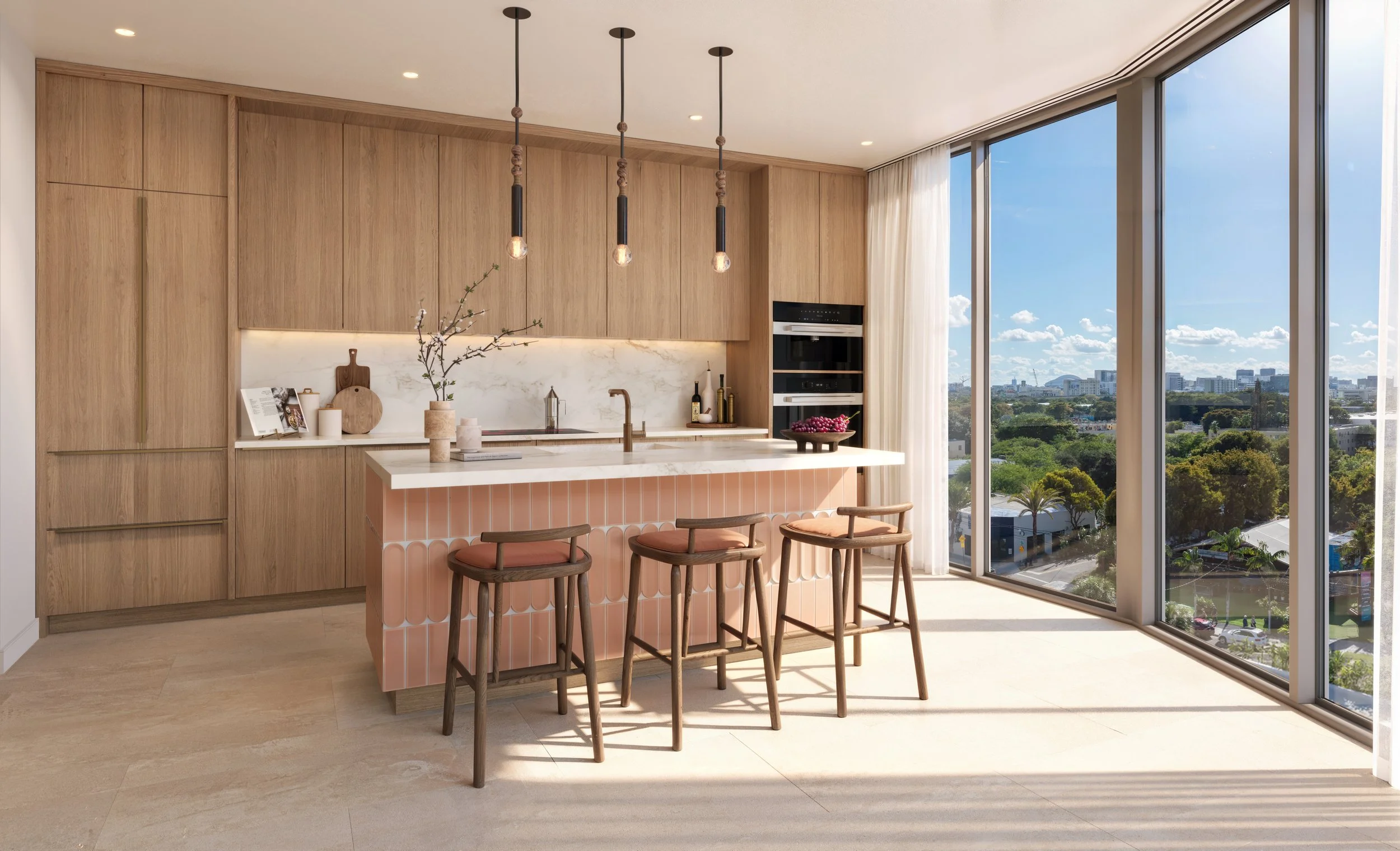 Kitchen with SieMatic cabinetry and Miele appliances at The Cloud One Residences Wynwood
