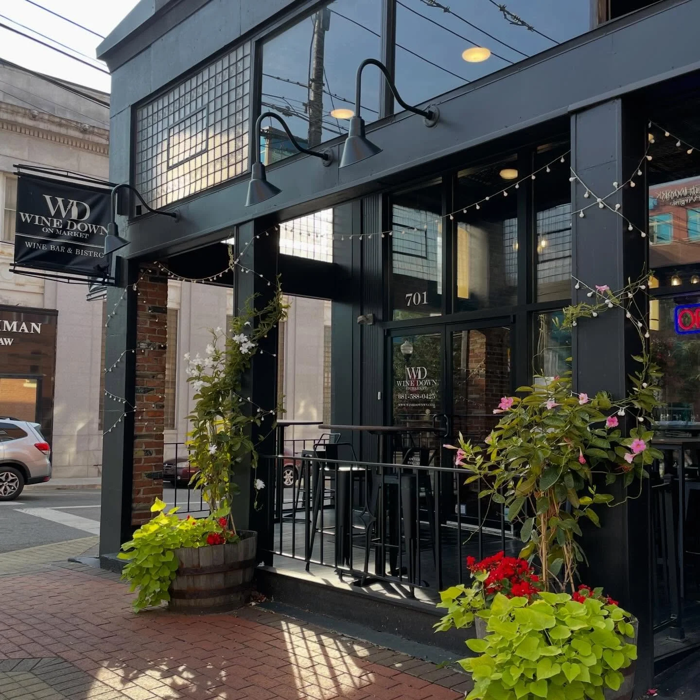 Wine Down on Market Parkersburg West Virginia outdoor sidewalk patio downtown dining