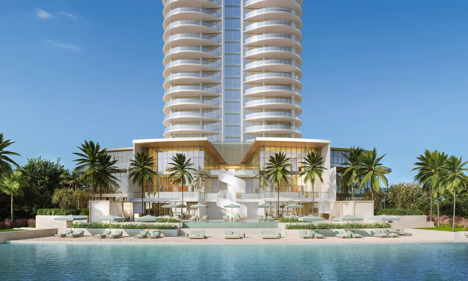 Mandarin Oriental Residences West Palm Beach — waterfront pool and amenities