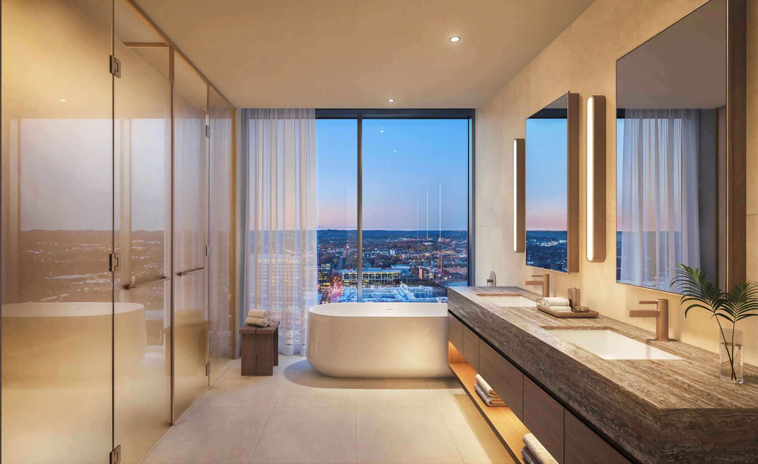 A bathroom at The Residences at The Nashville EDITION