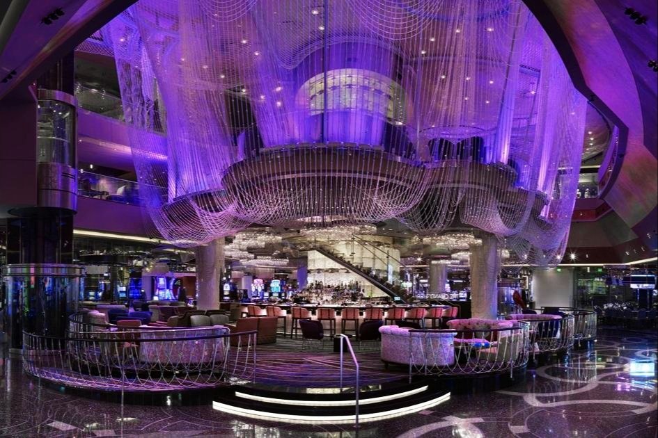 trendiest fanciest vegas hotel lobby bars
