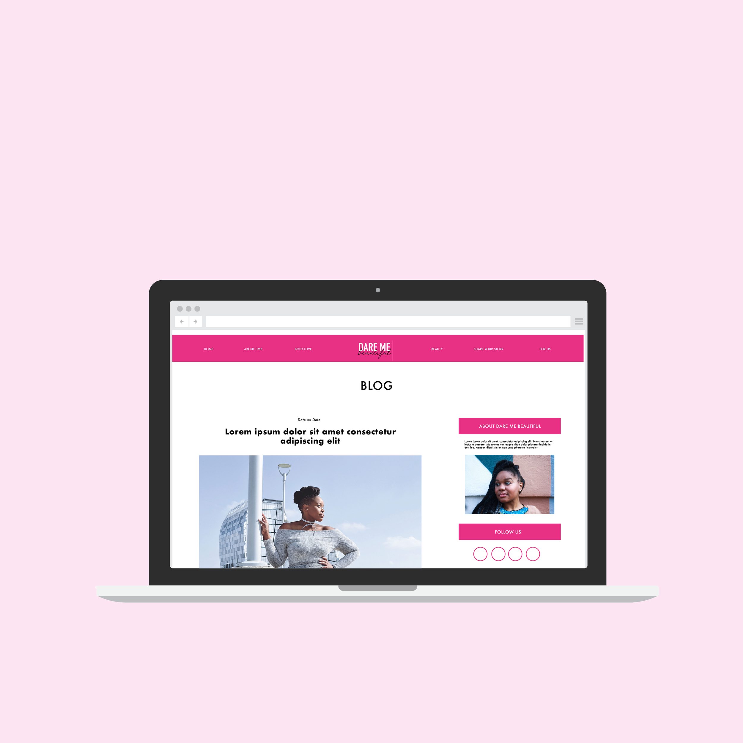 Dare Me Beautiful | Website Design