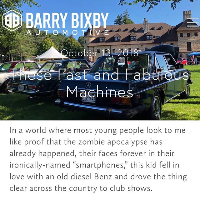 New blog post is up! 
Car collecting is often&mdash;and accurately&mdash;viewed as elitist. These fast and fabulous machines humans make cost money, and collecting requires quite a bit of it... https://www.barrybixbyautomotive.com/blog/thesefastandfa