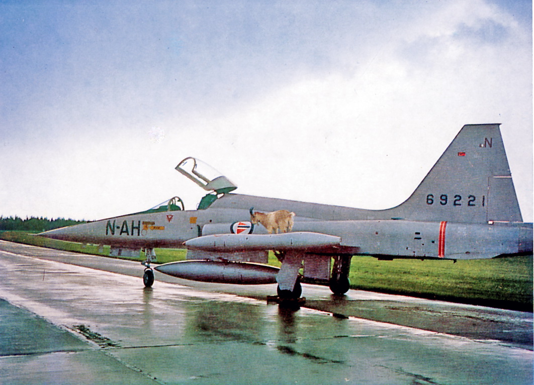 F-5A 66-9221 AH-N med skvadronsmaskotten Mats Foto 332skvadrons julekort