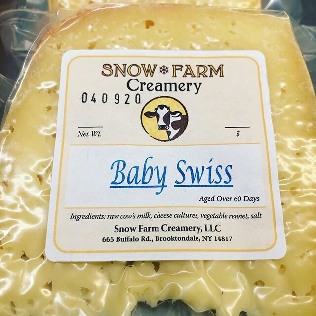 Baby Swiss 🧀 is back and delicious as ever. Pick some up at @greenstar_coop starting Monday 6/21