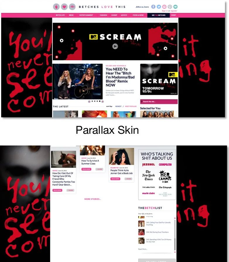 Digital Parallax Skin - Betches Media
