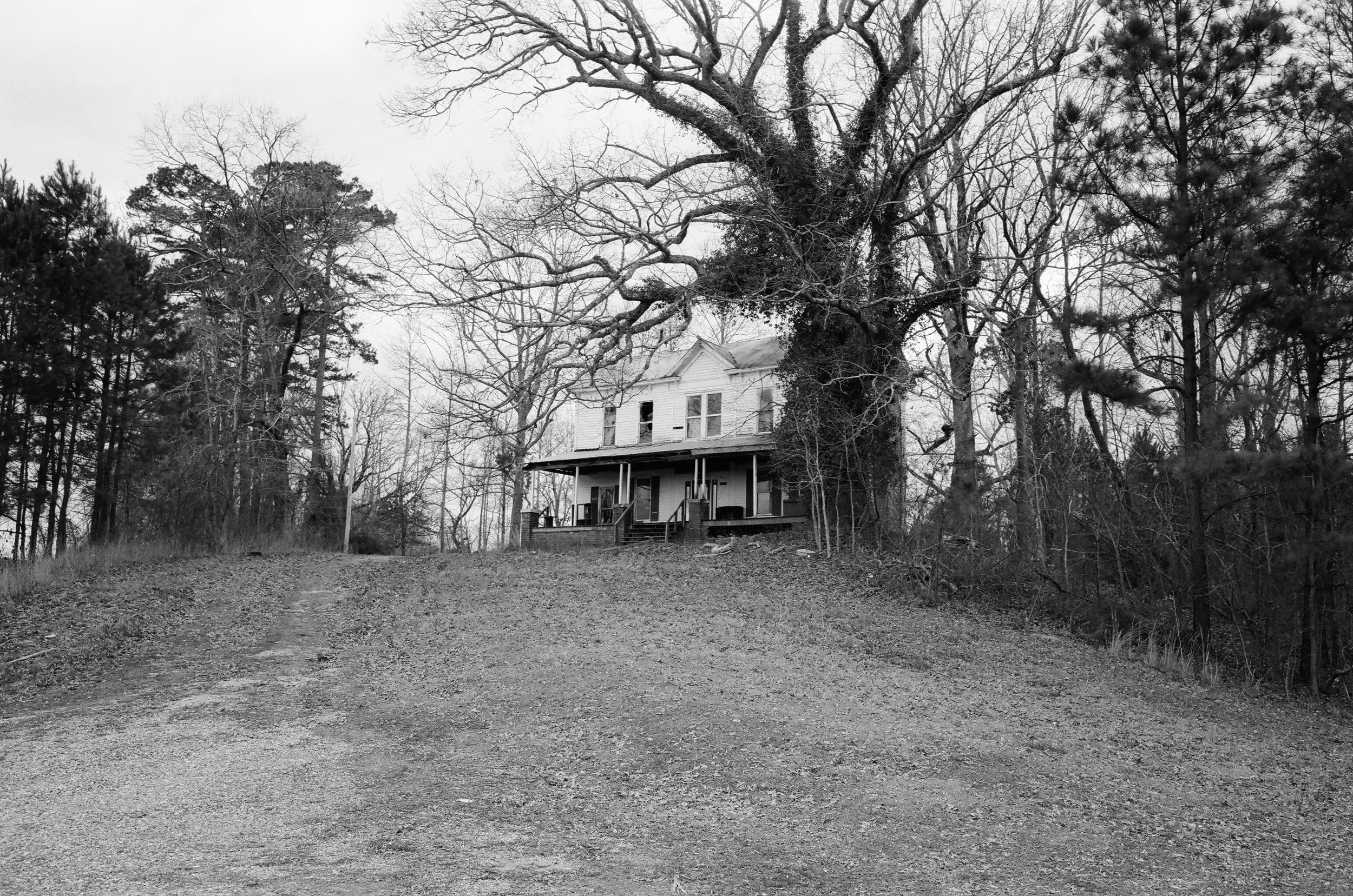  House on a hill at the intersection of Hwy 370 and 9 in Union County - captured on Fujifilm Acros 100 with a Contax G2 Rangefinder with a Contax 28mm Carl Zeiss lens 
