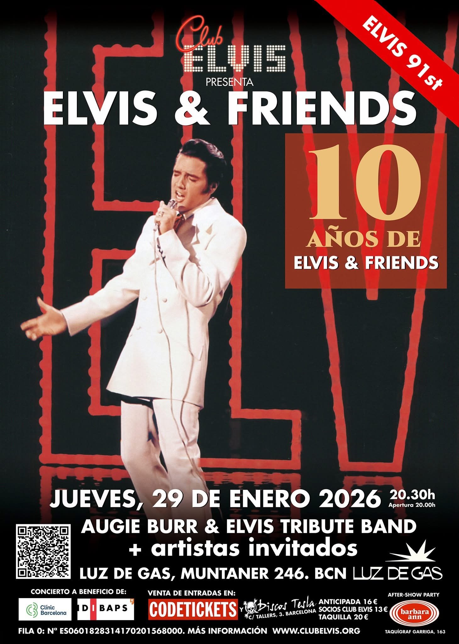 Tori Sparks: Elvis &amp; Friends Tribute and Benefit Concert (Barcelona)